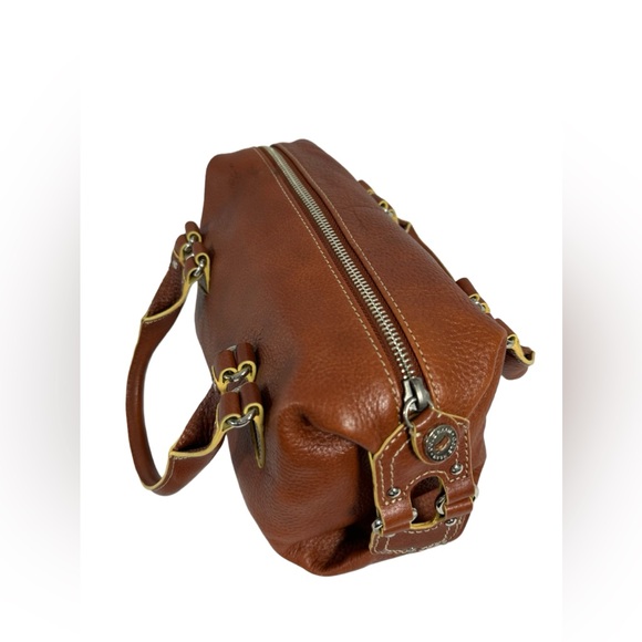 Vintage COLE HAAN Village tan leather hand bag purse - Picture 6 of 11